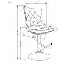 Стул барный HALMAR H117 серый/черный